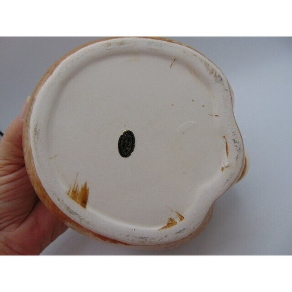 Small Brown Christmas Teddy Bear Cookie or Candy Jar Ceramic Hand Painted - Picture 10 of 12